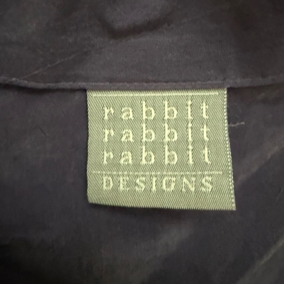 Vintage Rabbit rabbit rabbit Women's blue/ purple Blouse retro modern cropped - Picture 6 of 9
